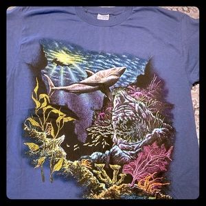 Awesome Sharks Great White Ocean Reef Tee *Jaws*